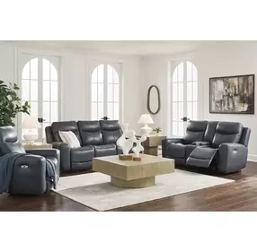 Momentum Moves Admiral Leather Power Reclining Living Room Set