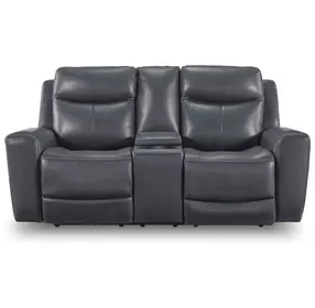 Momentum Moves Admiral Leather 78" Power Reclining Loveseat with USB Charging
