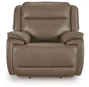 Malcesine Sahara Leather Zero Gravity Power Recliner with USB Charging