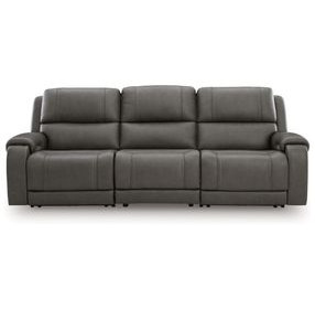 5Z Pendley Anchor Leather 3 Piece Modular Power Reclining Sectional with USB Charging and Heat Massage