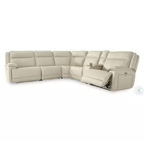 Double Deal Almond 6 Piece Power Reclining Sectional