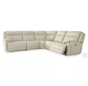 Double Deal Almond 5 Piece Power Reclining Sectional