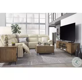 Double Deal Almond 5 Piece Power Reclining Sectional