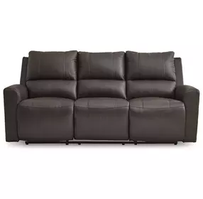 Boxmere Storm Leather 84" Power Reclining Sofa with USB Charging