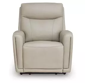 Bosara Bone Leather Auto Glide Power Recliner with Power Headrest and USB Charging