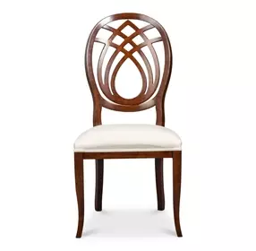 Goccia Taupe Performance Fabric Upholstered Side Chair Set of 2