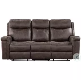 Quade Mocha Power Reclining 82" Sofa Power Footrest