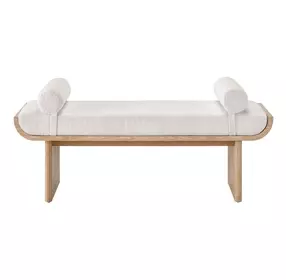 Voyage Ivory Upholstered Sischo Bed Bench