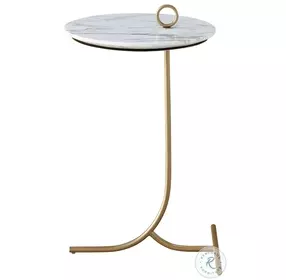 Zen Haven Carrara Marble Accent Table