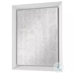 Erinn V X Valen Ivory Faux Leather Antiqued Mirror