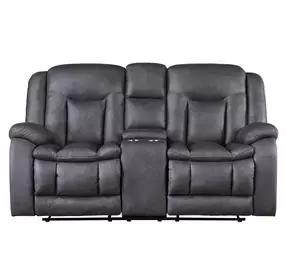 Morello Gray Dual Reclining 77" Console Loveseat