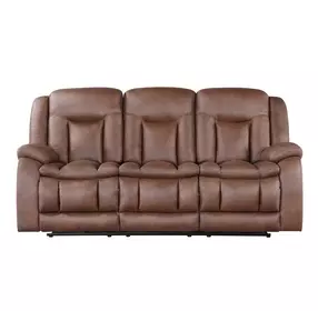 Morello Brown Dual Reclining 88" Sofa