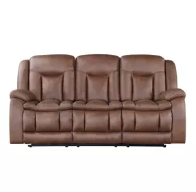Morello Brown Power Reclining 88" Sofa Power Footrest