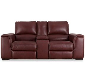 Alessandro Garnet Power Reclining Console Loveseat