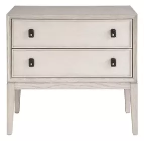 Waverly Rolling Fog 2 Drawer Nightstand with USB Charging
