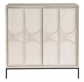 Waverly Rolling Fog and Black 2 Door Bar Cabinet