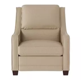 Serene Beige Leather Dual Power Recliner with USB Charging