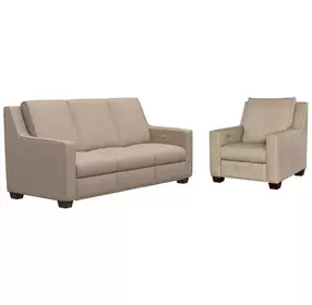 Tucker Brown Leather Power Reclining Living Room Set with USB Charging