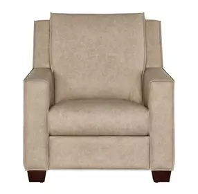 Tucker Brown Leather Power Recliner with USB Charging