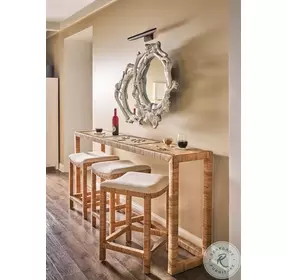 Driftwood Natural Console Table with Stool