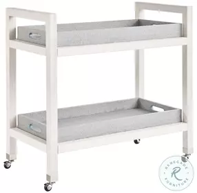 Weekender White Sand and Blue Seagrass Jupiter Bar Cart