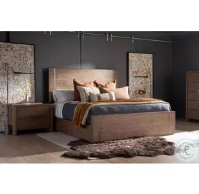 Koda Medium Brown Oak Panel Bedroom Set