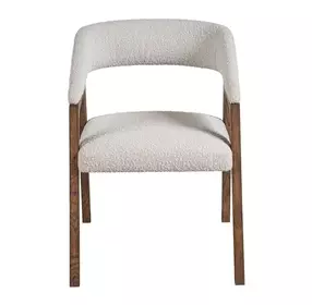 Evermont White Upholstered Barrel Back Dining Chair Set of 2