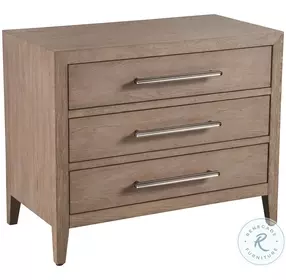 Cove Gray Oak 3 Drawer Nightstand