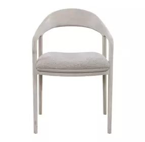 Modern Beige Upholstered Echo Dining Arm Chair