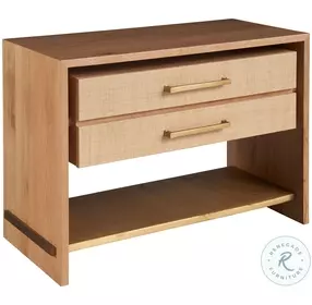 Elias Brown And Gold 2 Drawer Nightstand