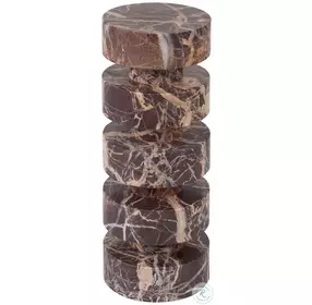 Rosewood Cherry Gold Marble Spot Table