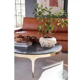 Carmine Black Granite And Antique Champagne Occasional Table Set