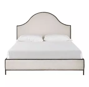 Griffith Park Beige and Gray Queen Upholstered Panel Bed