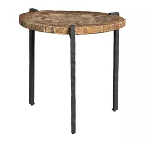 Parkside Brown and Gray Oval Stone Top Large Bunching Table