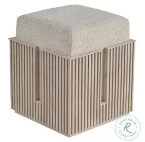 Avaline Sheldon Ivory And White Oak Carmen Bunching Stool