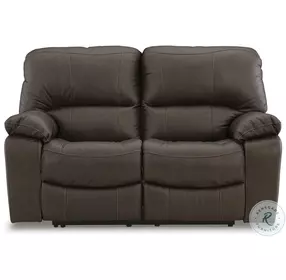 Leesworth Dark Brown Power Reclining Loveseat
