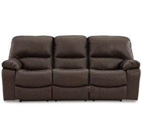 Leesworth Dark Brown Power Reclining Sofa