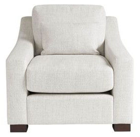 Brooklyn Monique Linen Performance Fabric Lounge Chair with Pillow