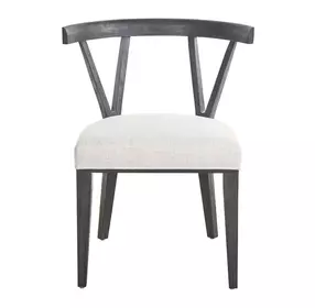 Abode Beige and River Rock Upholstered Side Chair