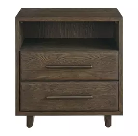 Evermont Sable 2 Drawer Open Nightstand with USB Charging and LED