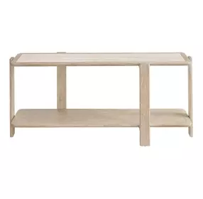 Evermont Desert and White Rectangular Travertine Top Console Table