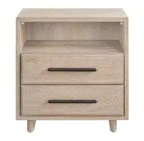 Evermont Desert 2 Drawer Open Nightstand with USB Charging and LED
