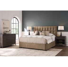 Montclair Vail Toffee Leather Upholstered Panel Bedroom Set