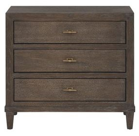 Montclair Cocoa 3 Drawer Nightstand with USB Charging