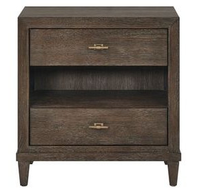 Montclair Cocoa 2 Drawer Nightstand with USB Charging