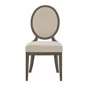 Montclair Beige Upholstered Oval Back Side Chair Set of 2