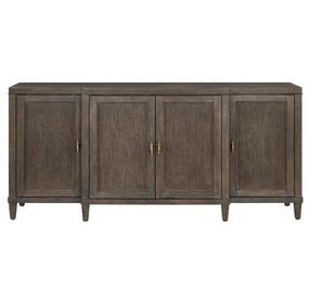 Montclair Cocoa 4 Reeded Door Credenza