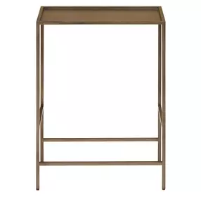 Ashford Smoked Gold Rectangular Side Table