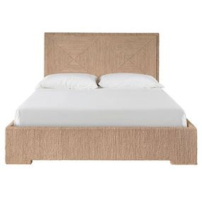 Azure Abaca Woven King Panel Bed