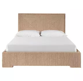 Azure Abaca Woven King Panel Bed